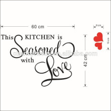 Sticker mural de salle de cuisine pour autocollant muraux d'amour amovible QTS052